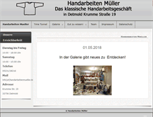 Tablet Screenshot of handarbeitenmueller.de